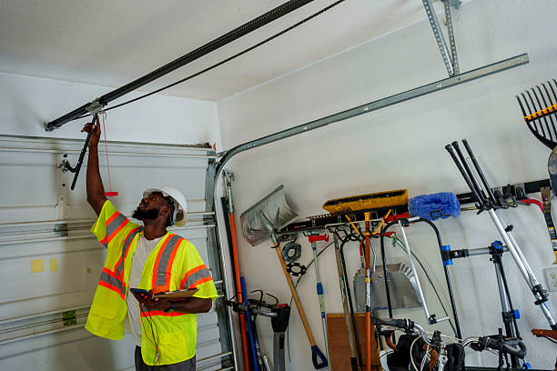 Professional Garage Door Panel Replacement technician working in Mannford, OK